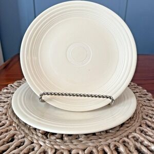 Fiestaware‎ Cream Plates 10.5" Dinner 9.5" Luncheon HLC USA Lot 2
